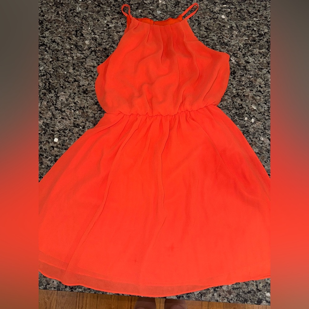 Iz Byer Vibrant Orange Kids Dress